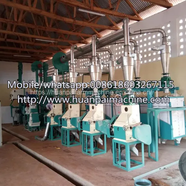 Automatic Rice Milling Machine/ Rice Maize Corn Grinder Machine/10T 30T 50T 80T Agricultural Grain Processing Line