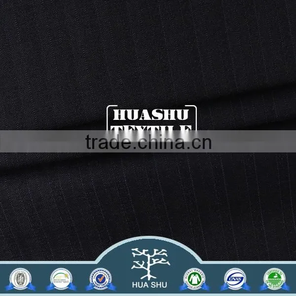 OEKO-TEX High Quality Uniform Stripe Fabric With Poly Viscose Merino Wool