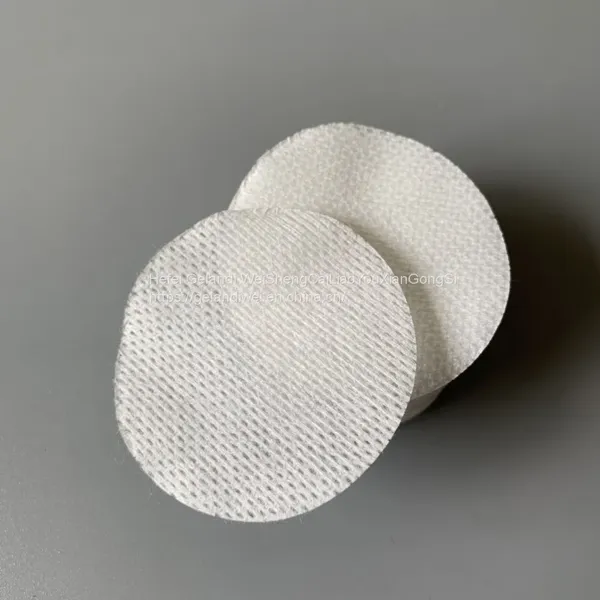 Grande Diameter 5.5cm Disposable Non-woven Gauze Swab Round Cotton Pad Wet Compress Cotton 47g Mesh Non-woven Fabric photo-3