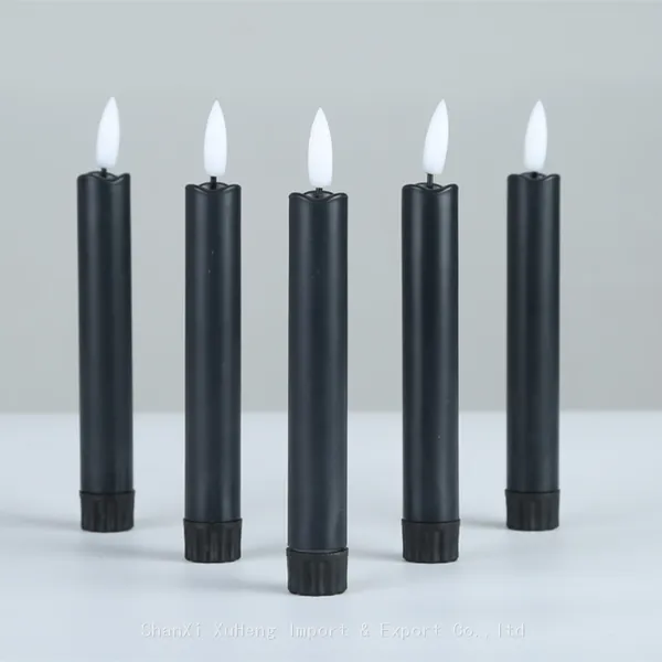 Factory Wholesale 6.5 Inches Black Led Candle Set of 6 Pieces With Remote Control photo-2