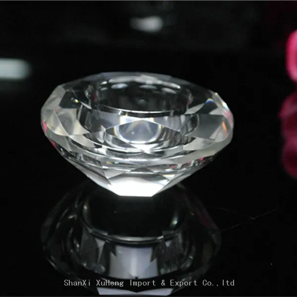 Cheap Wholesale Wedding Favors Crystal Diamond Candle Holder For Souvenirs Guests photo-3