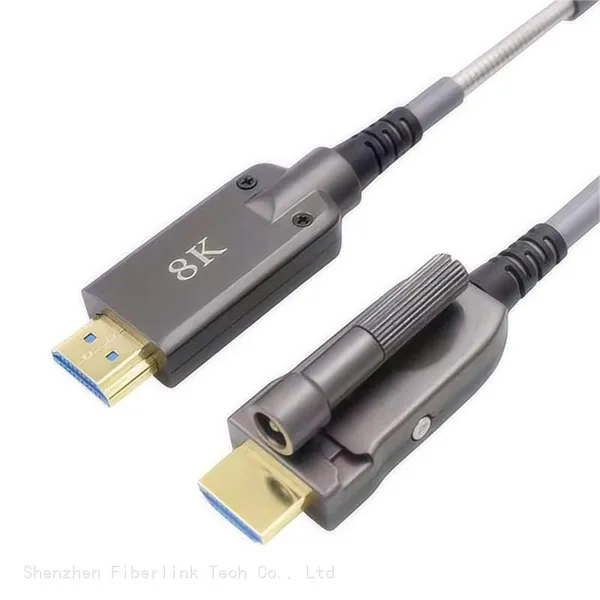 100м бронированный 8K оптоволоконный HDMI 2.1 AOC - активный оптоволоконный кабель - 48 Гбит