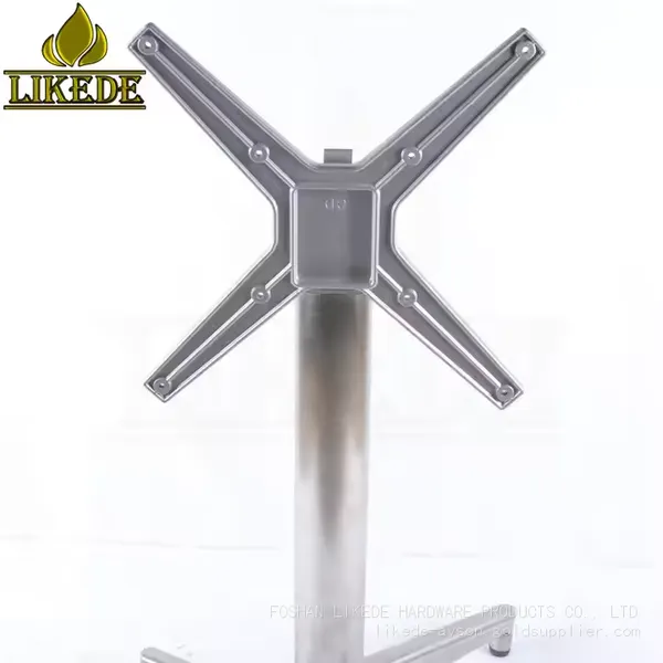 High Quality Detachable 304# Stainless Steel Folding Table Base Hot Sale Brushed Stackable Leg photo-2