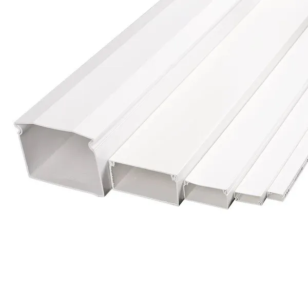 Solid PVC Trunking Solid Wall Wiring Ducts 100X50 Wall Raceway Trunking Electrical Products Channel Cable Management System photo-3