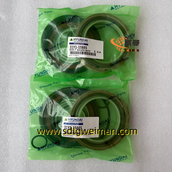 Hyundai 31Y1-15885 Hydraulic Cylinder Boom Seal Kits-2pcs-0.25kgs for Hyundai R210LC7 RC215C7 RD220-7 Excavator