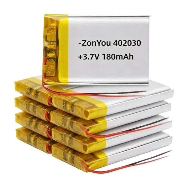 ZonYou 402030 Pouch Cell 3.7V LiCoO2 LiPo Battery 180mAh 500 Cycles for Electronic Toys photo-2