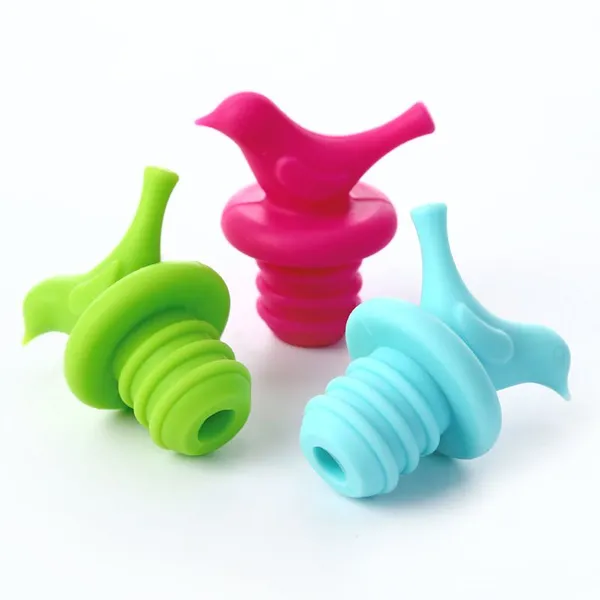 Wine Stopper Food Grade Silicone Plug With Hole Airlock Bubbler Wine Silicone Rubber Stopper photo-4