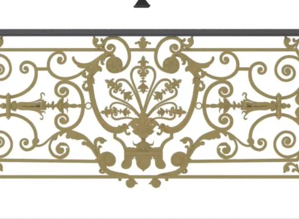 Luxury Fancy Wrought Iron Railing Balcony Handrail Balustrades Design China