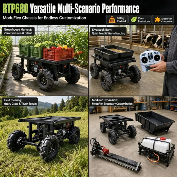 Remote Control Transport Platform Heavy Duty Agricultural Field Utility Vehicle photo-4