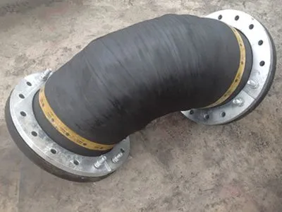 Double Sphere Flexible Rubber Pipe Connector for Pump and Valve Systems With Flanged Ends