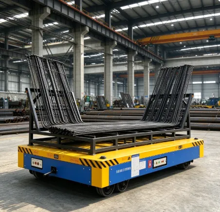 Wheel-mounted Rebar Transporter With 100m Remote for Stockyard Handling