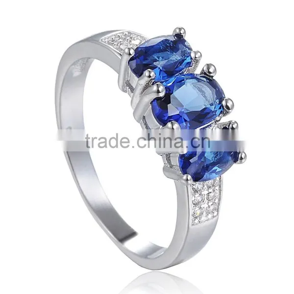 Blue Stone Saudi Arabia Gold Wedding Ring Price