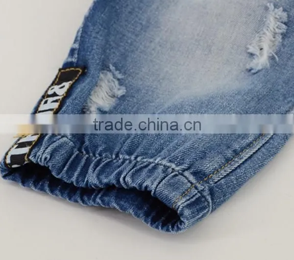 Wholesale Baby Girl Clothes 2016 New Summer Girl Ripped Jeans Lovely Little Girl Cropped Trousers photo-6