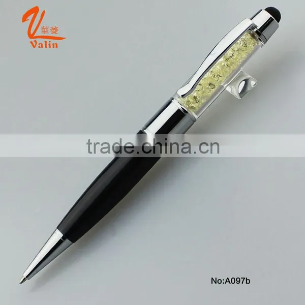 2016 Valin Blue USB Disk Metal Ball Pen With Crystal Touch Screen photo-5