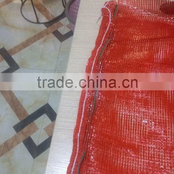 50x80cm Red Tubular Mesh Leno Onion Net Bag