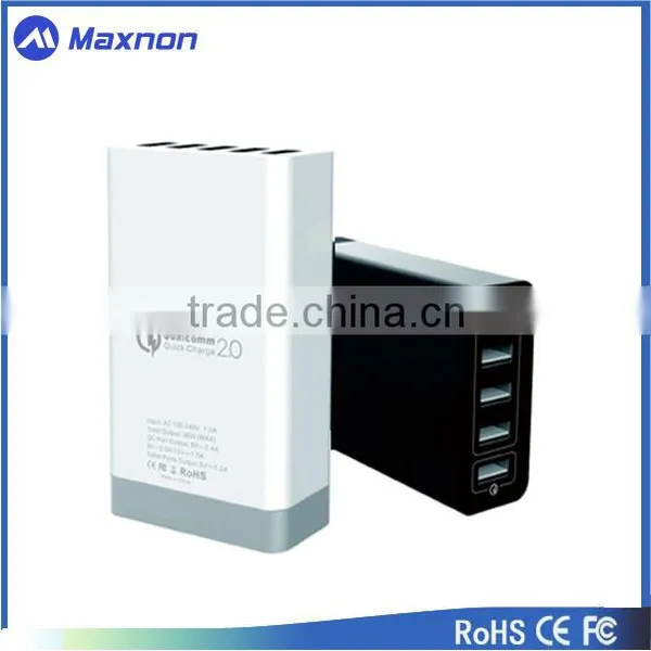 UL Certified 40w 5v 8a 5port Quick Charging USB Travel Charger for Smartphone With QC 2.0 Technology photo-3