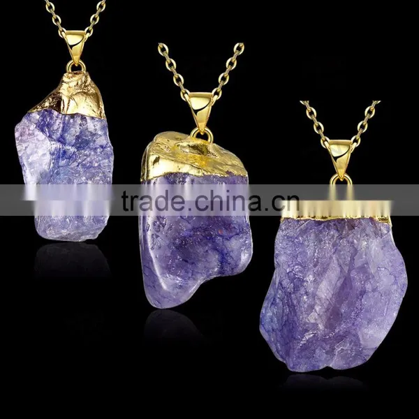 Fashion Purple Elegant Stone Necklace Pendant photo-5