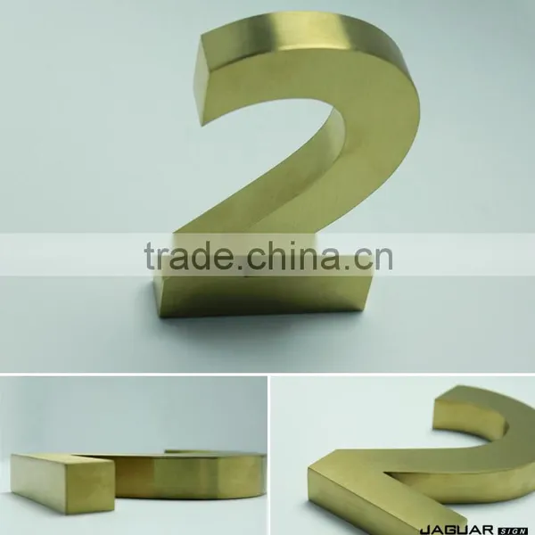 Factory Sell Outdoor Custom Waterproof Brushed Stainless Steel 3d House Number photo-4