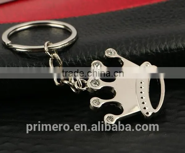 Rhinestone Princess Queen Crown Keychains Key Ring Creative Metal Key Holder Jewelry photo-2