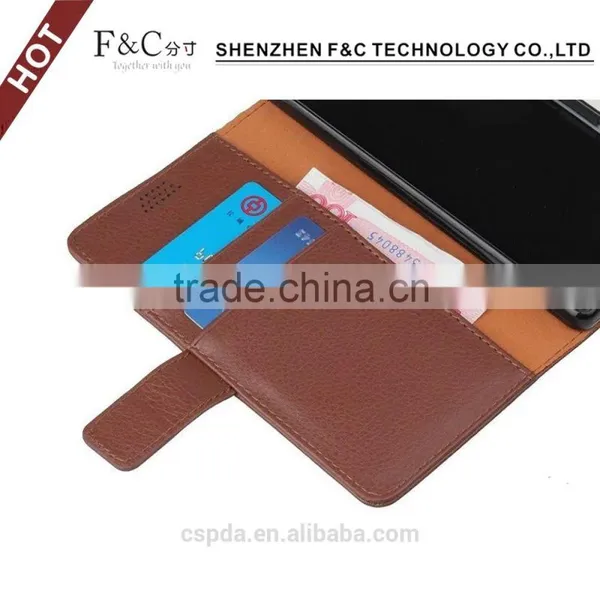 Premium Litchi Pattern pu Leather Wallet Flip Cover for Sony Xperia X Phone With Stand Feature photo-3