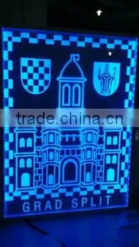 Edgelight Light Guide Sheet With Laser Dot and V-Cutting Progress Art Craft photo-2