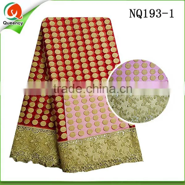 Guangzhou Wholesale African French Lace Fabric With Daisy Flower NQ188-4 photo-4