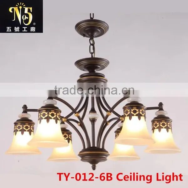 2016 Hot Sale New Design Iron Light With Flower Lampshade Led Light for Dining Room for Home photo-5