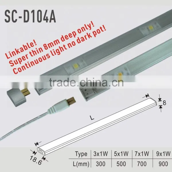 350mA Constant Current Led Strip Linkable/ Furniture Light/ Plastic Furniture Lighting (SC-D104A)