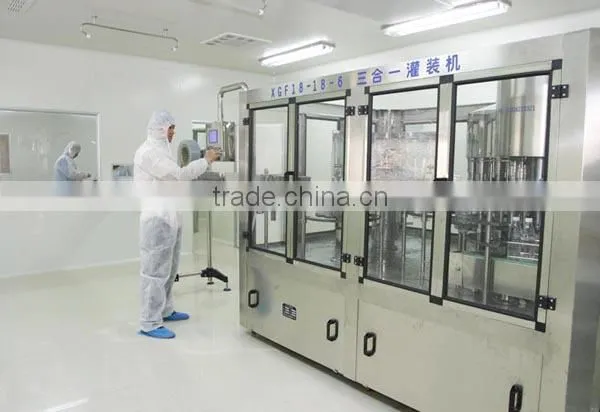 Mineral water rinsing filling capping machine