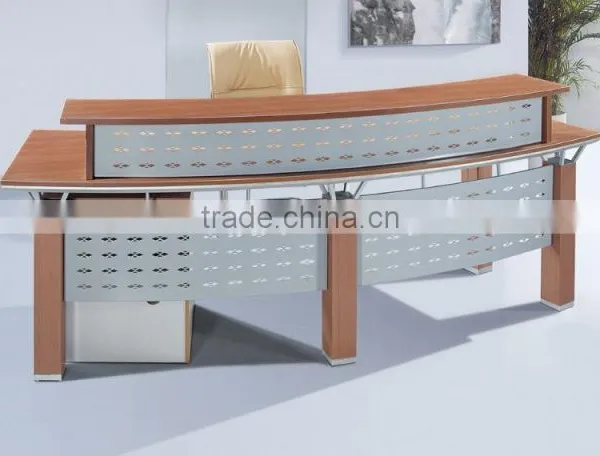 2.2m MDF board cheap small office reception desk P-16