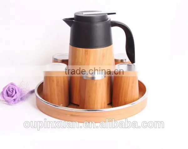 Nature Bamboo Coffee Pot With Seamless Steel,bamboo Drinkware photo-2