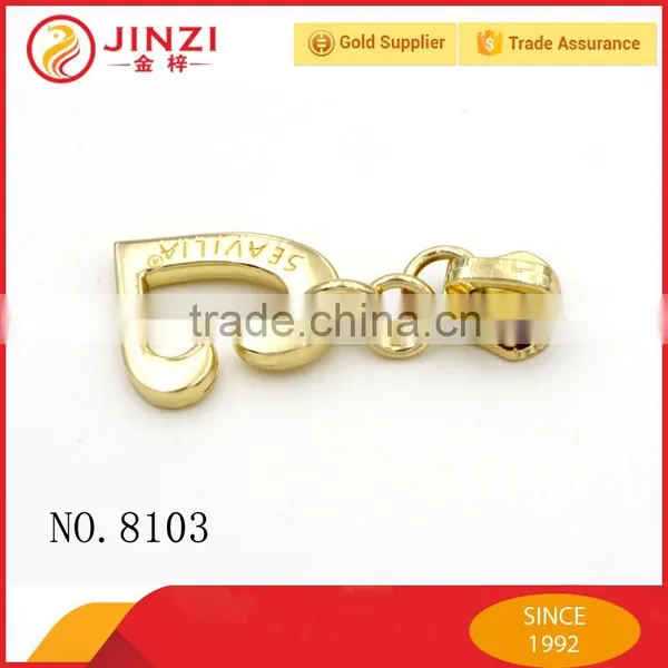 Custom Metal Zipper Slider Head With Engraved Letters photo-2