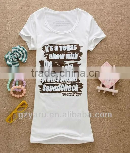Ladies t Shirt Printed Plain Blank t Shirt Women photo-2