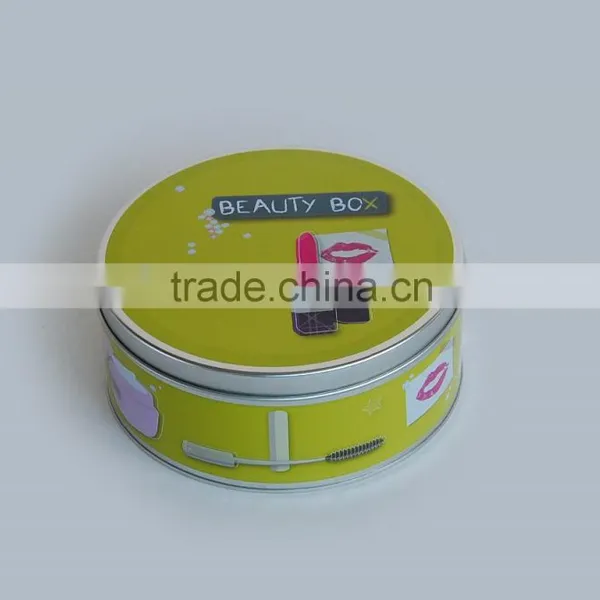 Round Tin Box for Cosmetic Package Use Cosmetic Package Tin Box photo-4