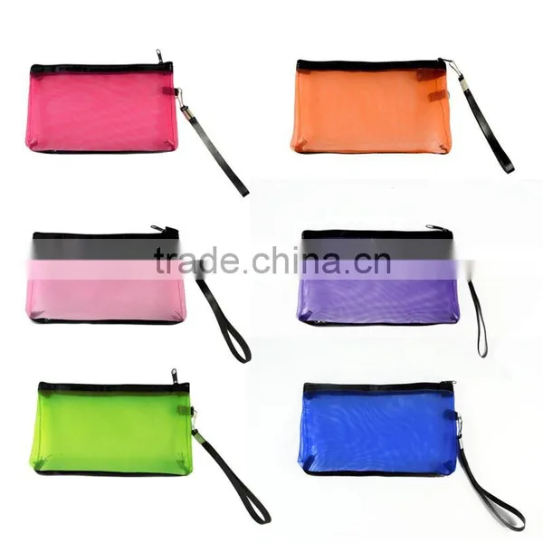Travel Portable Bathing Transparent Toiletry Pouch With Zipper