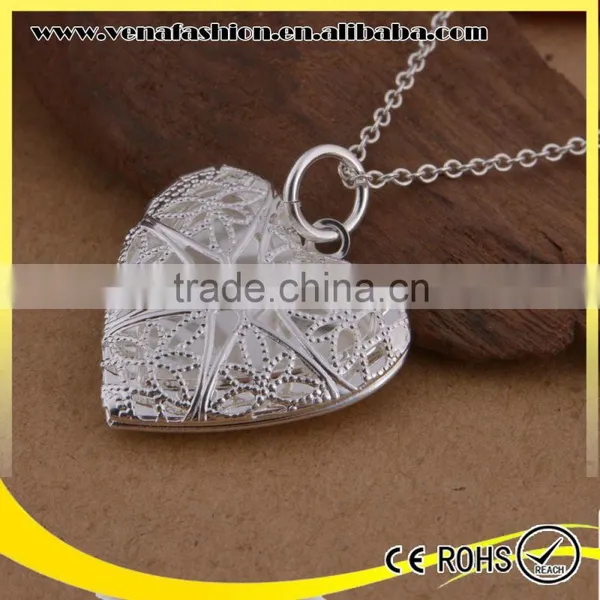 Plated 925 Silver Solid Blank Photo Pendant photo-5