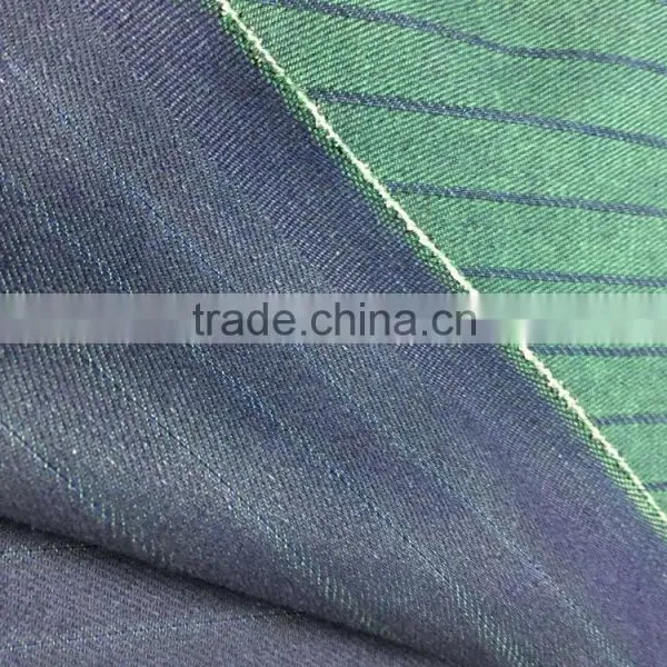 Hot Sale Custom Design Color Stripe Cotton Denim Fabric Textile Stock for Pants photo-2