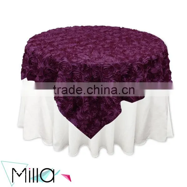 Champagne Grandiose Rosette Table Overlays photo-4