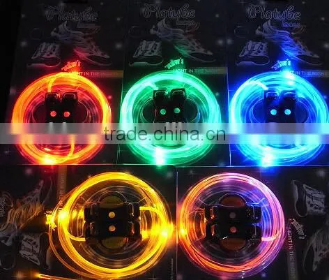 LED Light up Shoelaces Flash Shoestrings-Orange photo-4