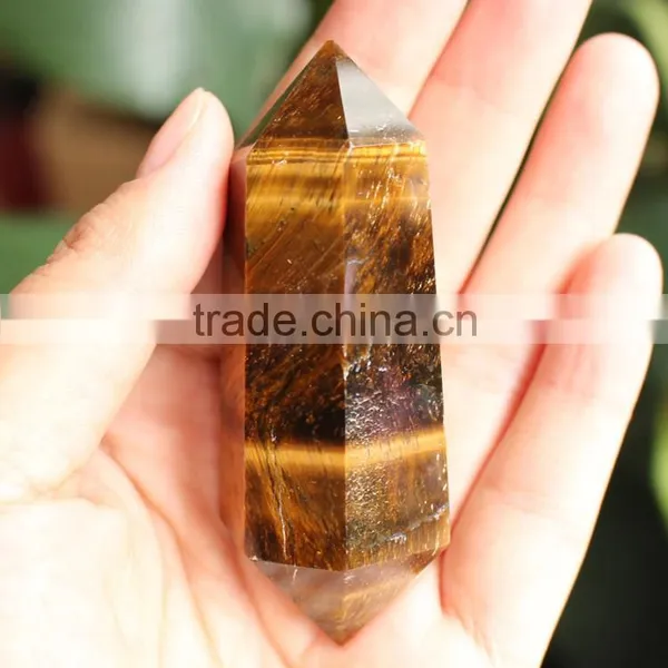 Natural Yellow Tiger Eye Crystals Healing Stones Point photo-4