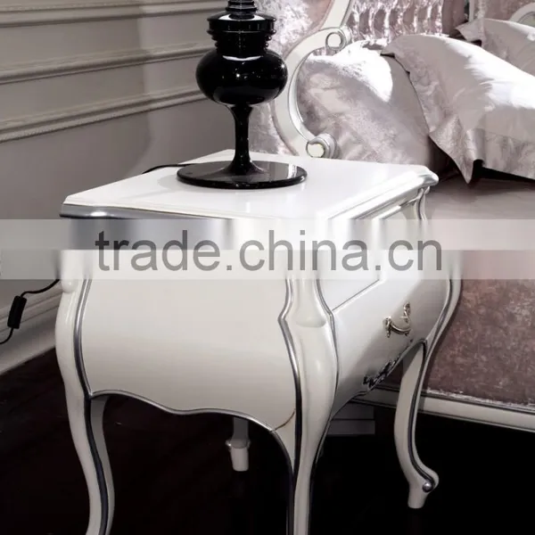 Manufacturer Direct Supplier Modern Elegant France Type Bedroom Furniture Bed Bedside Table Wardrobe Dressing Table Bench photo-3