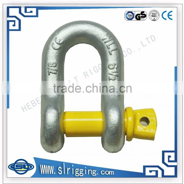 hot dip galvanized carbon steel dee shackle