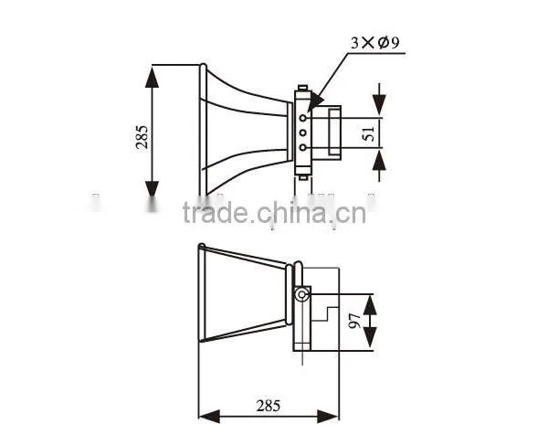 YH300T 30W ABS Horn With/without Transformer Hot Sale Out Door Horn Speaker photo-3