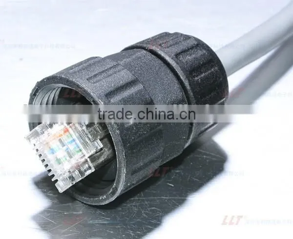 IP67 Waterproof RJ45 Plug and Socket Attached With CAT 5E Cable photo-3