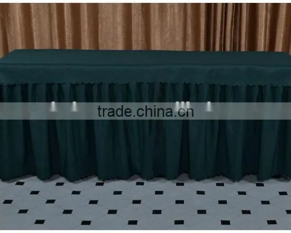 White Rectangle Home Decoration Table Skirt photo-4
