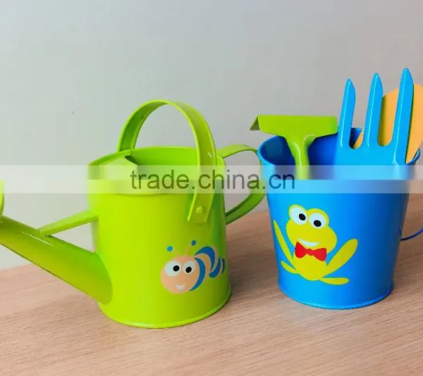 Small Galvanized Metal Watering Can for Kids photo-6