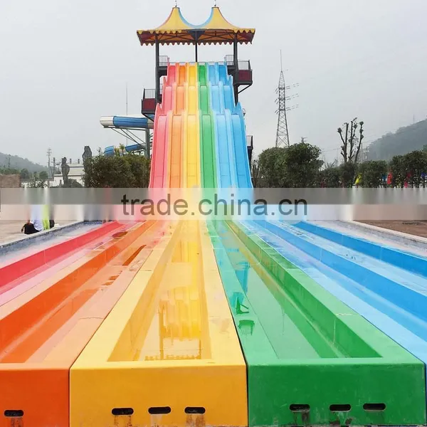 6 Colors Rainbow Fiberglass Water Slide for Sale photo-2