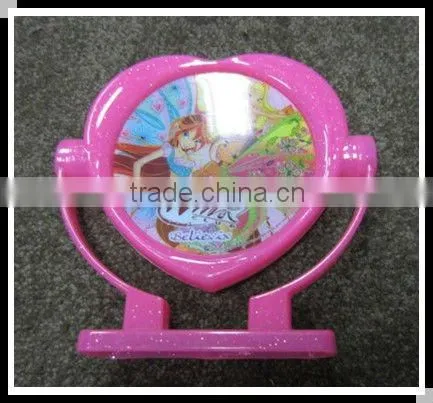 Plastic Heart Shapes Table Mirror Single Sided Mirror I-8006