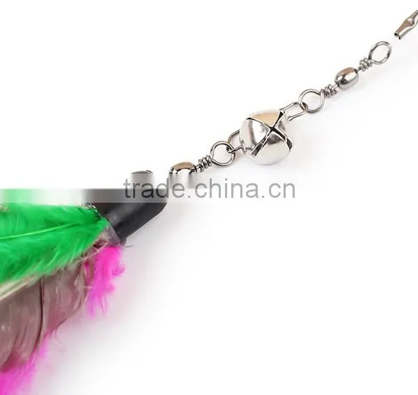 QQPet Telescoping Fishing Rod Spin Feather Cat Wand Cat Teaser Toys photo-3