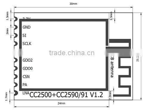 Low Cost RF Module CC2500 PA 2.4G Power Amplifier Wireless Module by TI's Chip photo-3